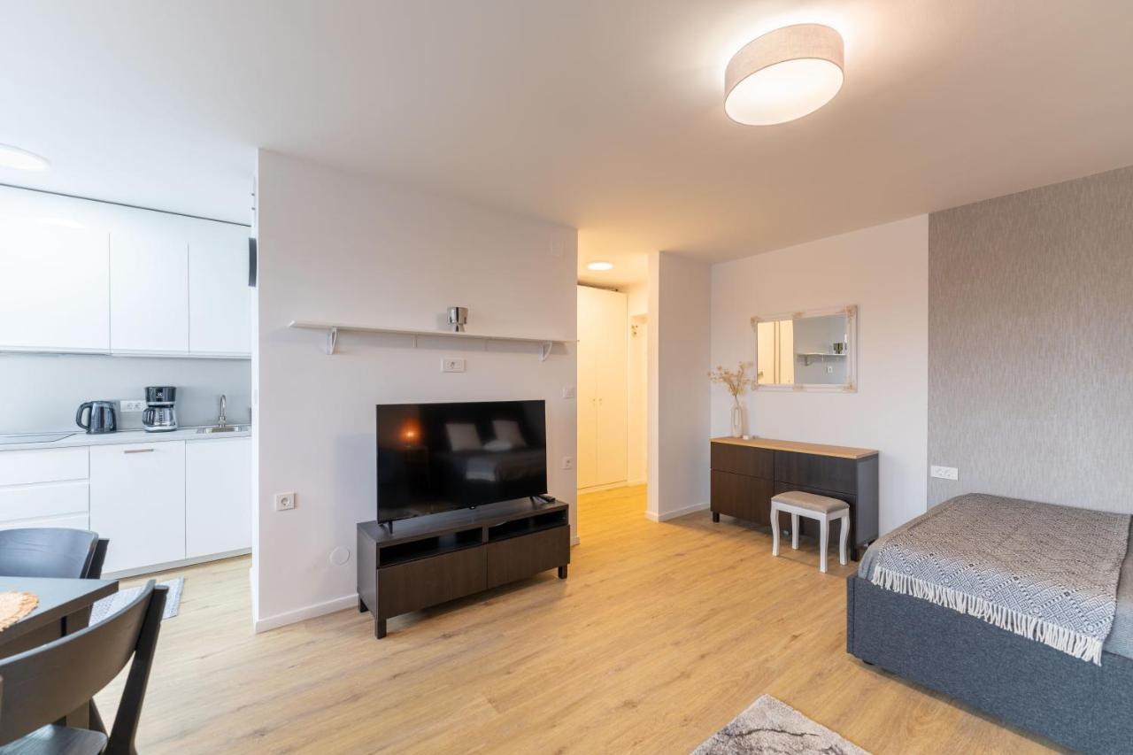 Elegant Tour As Studio Gilly With Open Views And A Balcony In The Center Ljubljana Exteriör bild